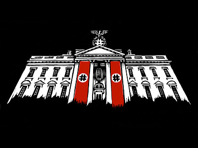 Heil To The Chief editorial election illustration inauguration oped president printmaking trump washington whitehouse