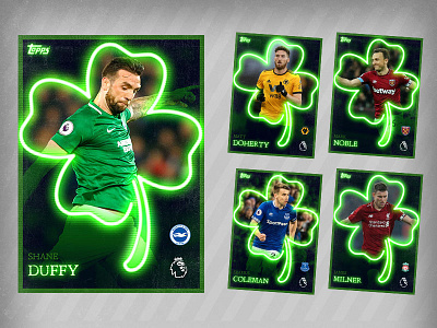 St. Patrick's Day - Topps card content design design football graphic design holiday soccer st patricks day topps trading cards