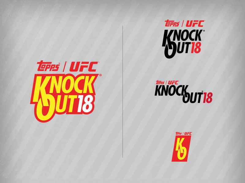 UFC Knockout 18 logo graphic design logo set logo design branding logo design topps ufc