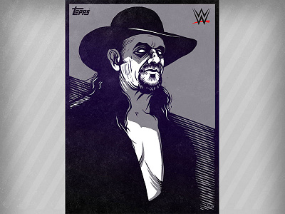 The Undertaker illustration portrait topps trading card undertaker wrestlemania wwe