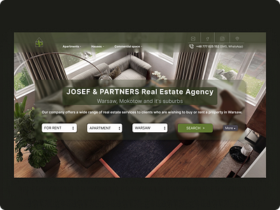 Landing page for Real Estate Agency