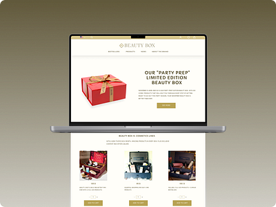 Landing page for Beauty Box branding design graphic design landing page logo ui