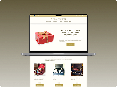 Landing page for Beauty Box