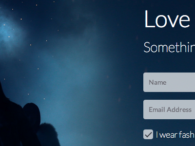 Something big is coming.. blue css3 dark html5 scss signup