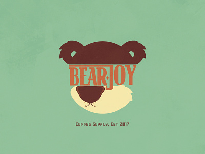 Bear + Joy Logo bear graphicdesign illustration logo logodesign typography