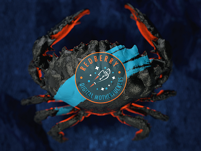 Crabbbery 3d design cinema 4d crab grapgic design light logo poster render