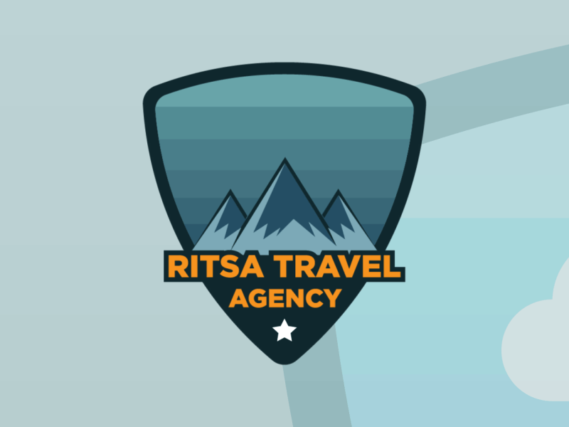 Ritsa Travel Logo variations after affects animation branding design graphic design icon illustration logo logoanimation loop poster travel typography vector