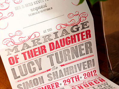 Wedding Invitation card invitation letterpress print stationery type typography wedding