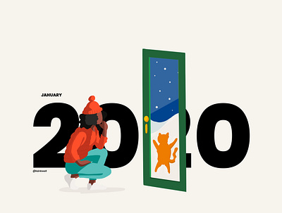 2020 Calendar Pt 1 2020 2020calendar calendar calendar design character humor illustraion procreate social vector