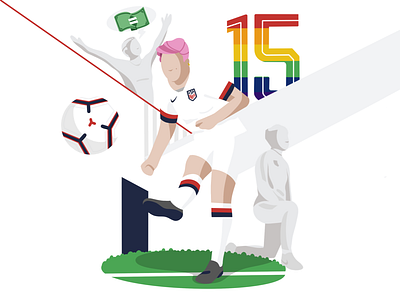 Megan Rapinoe character illustraion megan rapinoe product illustration vector