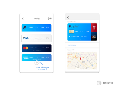 Dailyui002 - Credit Card app blue chip credit card dailyui002 design gradients map symbols ui visa