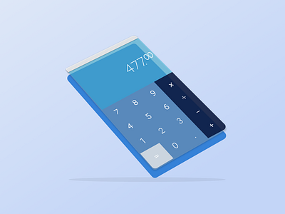 DailyUI004 - Calculator angle blue calculator challenge dailyui004 design perspective