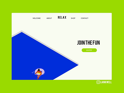 Relax design green layout pool relax ui website