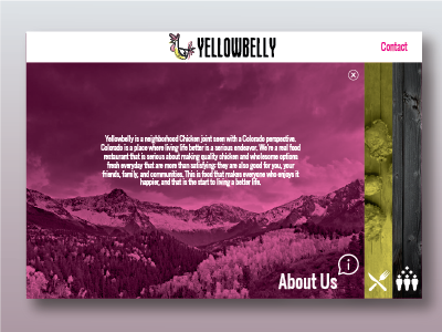 Yellowbelly About Page Redesign chicken design food mountains restaurant web design