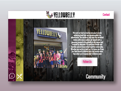 Yellowbelly Community Page Redesign design food restaurant web design