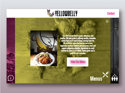 Yellowbelly Menus Page Redesign design food restaurant web design