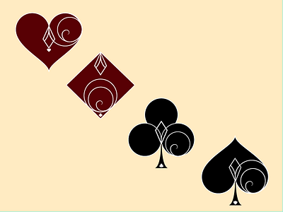 Work in Progress card cards design flat illustration poker suits vector