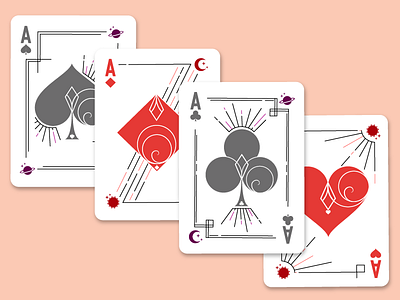 Ace in the hole card cards design flat illustration illustrator poker suits vector