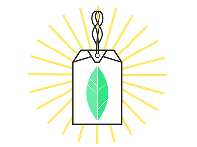 Morning tea design green iconography illustration illustrator leaf sun tea yellow yum