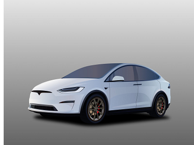 Tesla Model X design graphic design illustration modern tesla vector