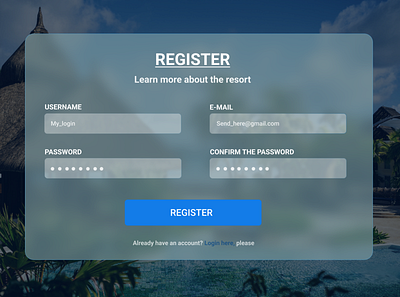 Registration form 3 form registration form registration design graphic design interface design landing page landing page design mobile design mobile interface ui ui design uiux uiux design ux ux design web design