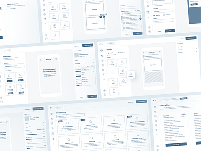 Low Fidelity UX Wireframes - SaaS Project Builder clean figma figma prototype product design prototype sketch ui ui design ux webflow wireframe