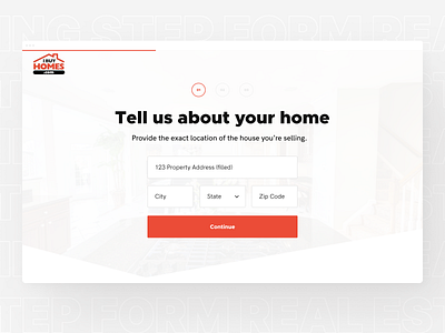 Simple listing a house - Onboarding Step