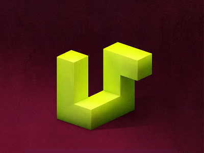 Letter U 36daysoftype 3d alphabet type u