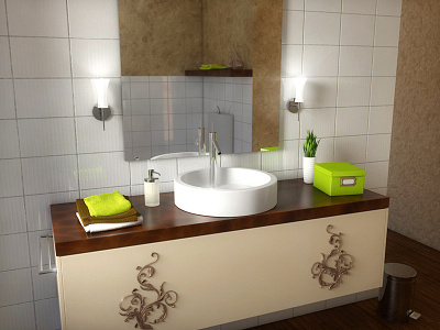 Bathroom Daylight 3d cinema4d