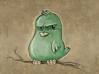 Greeeen Bird bird digitalpainting drawing sketch