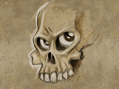 Skull digitalpainting drawing sketch skull