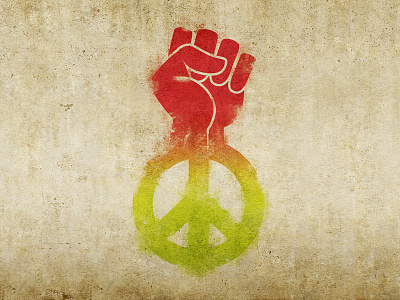 stand up for peace fist peace