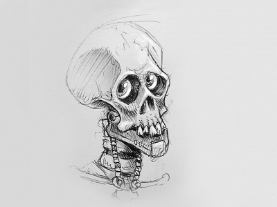 Inktober2017-18 characterdesign ink inktober sketch skull