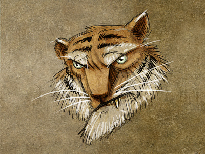 Tiger portrait animal characterdesign digitalsketch drawing illustration portrait sketch tiger