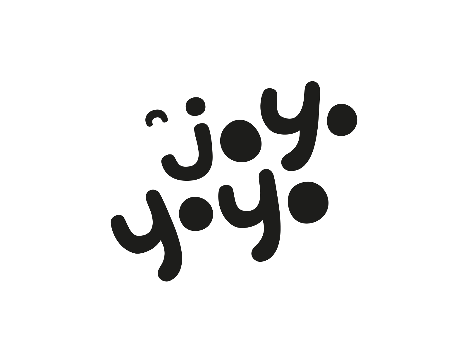JOYO YOYO animation black branding fun happy logo socks white