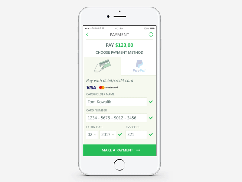 Daily UI - #002 - Credit Card Checkout