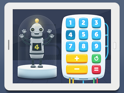 Daily UI - #004 - Calculator android app calculator ios kids robot