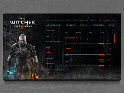 Daily UI - #007 - Settings daily dark forest game magic settings ui witcher