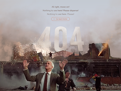 Daily UI - #008 - 404 Page 404 back error gun movie naked page
