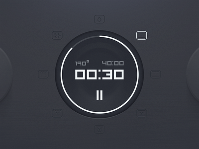 Daily UI - #014 - Countdown Timer concept countdown dailyui dark kitchen minimal oven timer ui white
