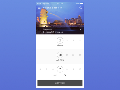 Table Booking Concept clean concept ios minimalistic ui table reservation