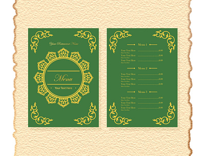 MENU CARD / RESTAURENT branding design graphic design ill illustration typography vector