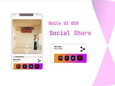 Daily ui 010 daily dailyui design designer socialshare ui ux