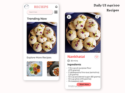 Daily UI 040 /100 Recipes