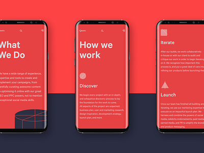 Quots agency contrast design galaxy interaction mobile red s8 samsung user interface