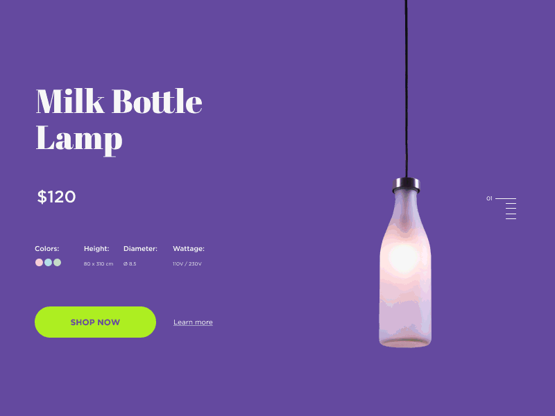 Ceiling lamp shop trends ultraviolet animation gif e-commerce cart