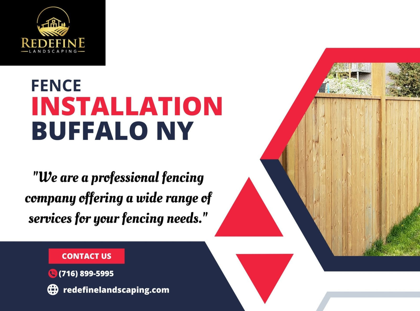 Best Fence Installation Service in Buffalo, NY by Redefine Landscaping