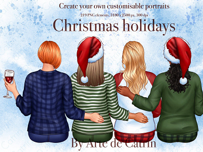 Christmas Holidays Clipart, Best Friends gift best friend diy