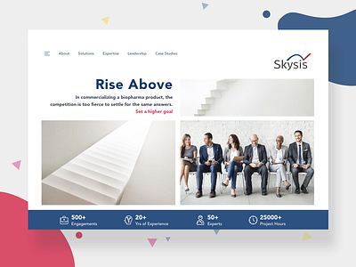 Split Header Design - Skysis branding creative graphics header design illustration landing page mock up skysis header