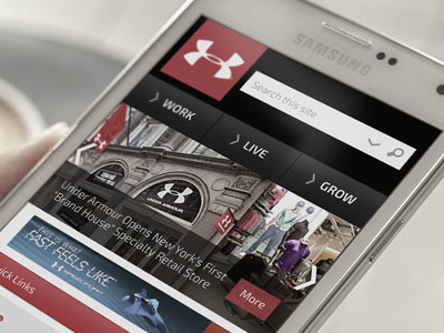 Under Armour Intranet intranet mobile responsive sports under armour